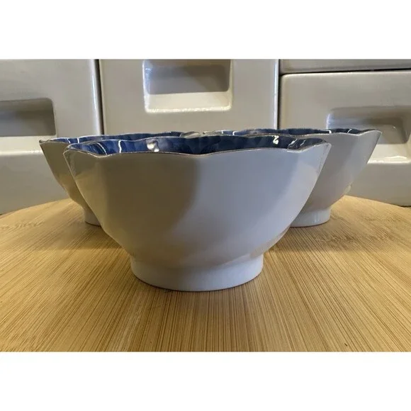 Vintage Japanese Porcelain Arita Juzan Gama Namasu Showa Peony Bowls Set Of 3 - Picture 12 of 12